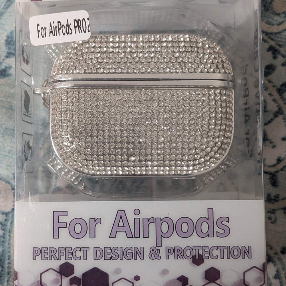 Silver Rhinestone AirPods Pro Case